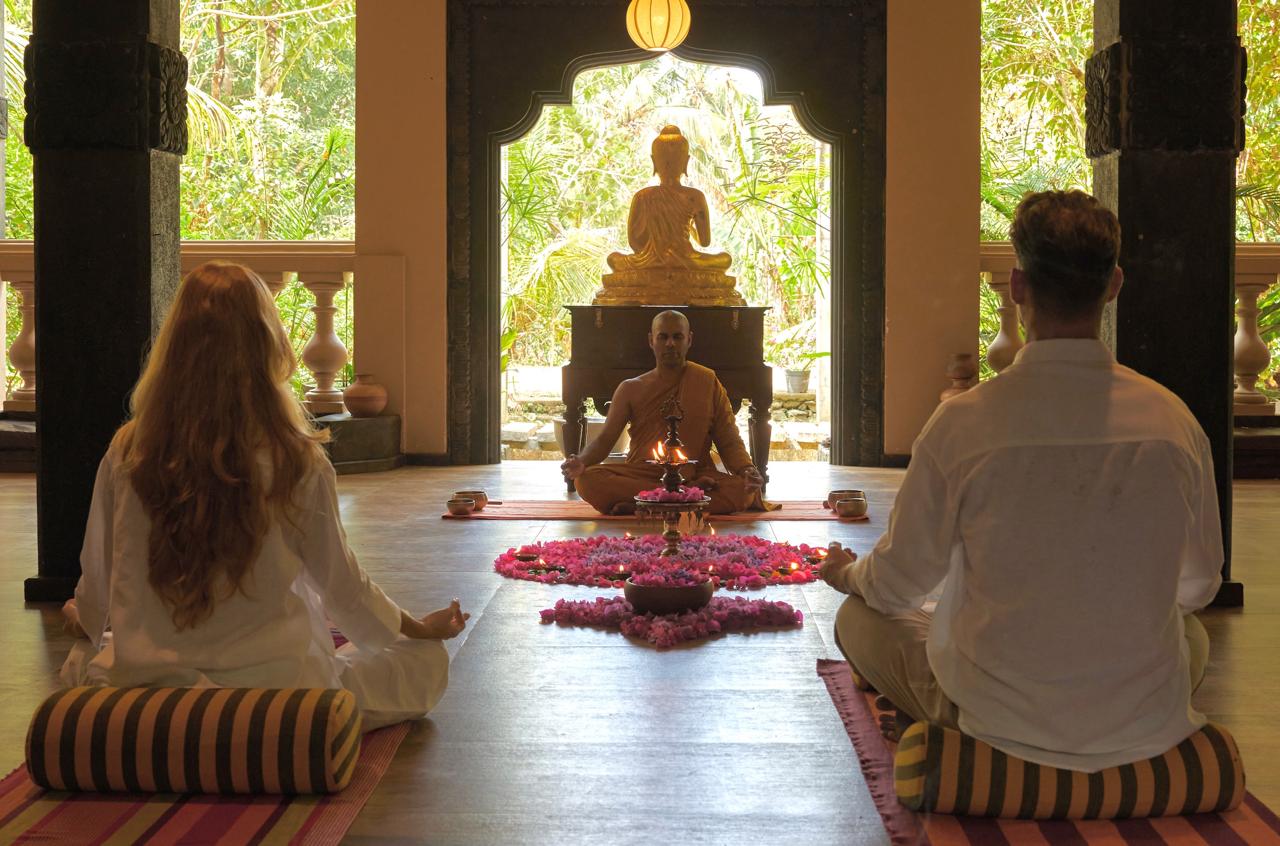 Meditation with a local Sri Lankan teacher